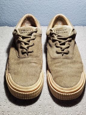 Tommy Bahama Rum Runner Olive Green Casual Boat Shoe sneakers Men Size 1